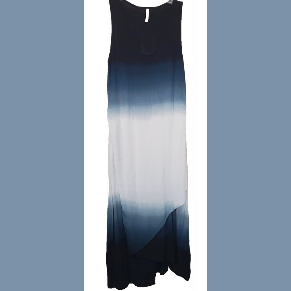 XCVI Dip Dye/Ombre Lagenlook 🌬 Layered, Forgiving, and Flowy Midi Dress Size M